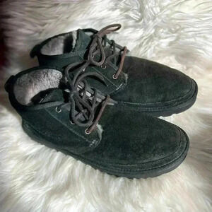 UGG Neumel Suede Wool Chukka Ankle Boots - Black, Size 12 (M) Men’s Winter Warm